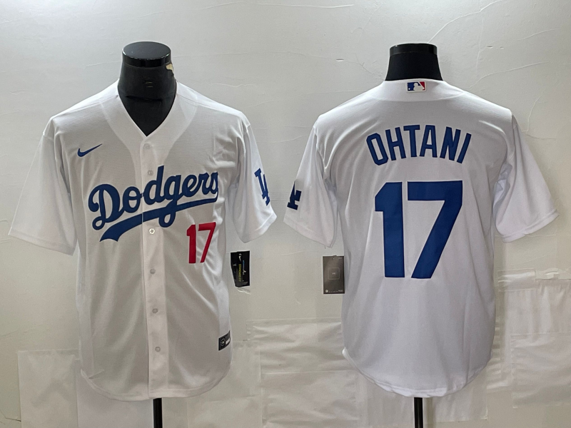 Men's Los Angeles Dodgers Shohei Ohtani #17 White Jersey
